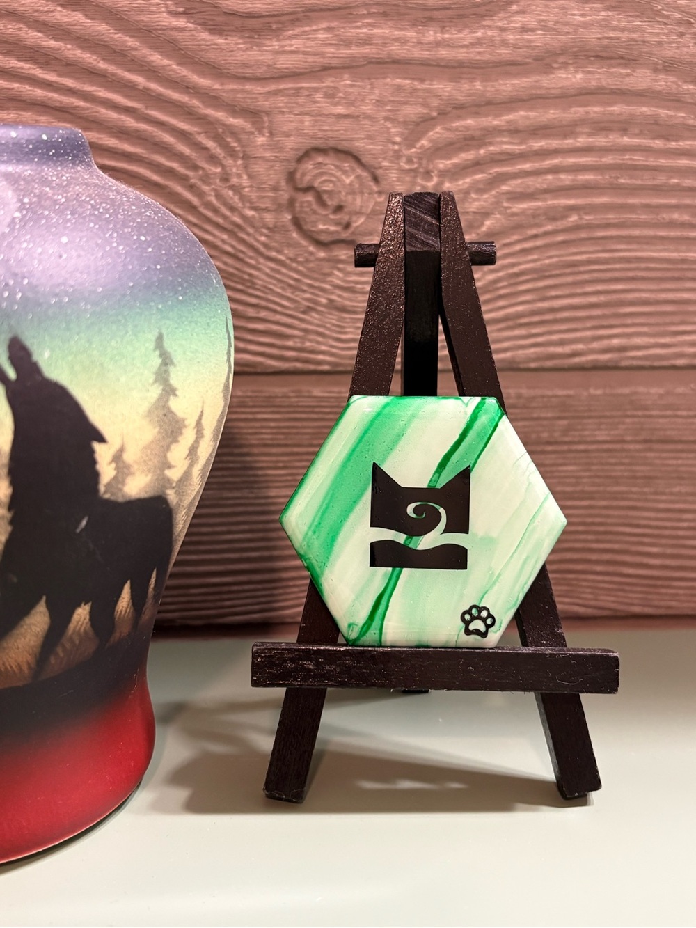 Green Windclan Warrior Cats Decorative Hexagon Tile